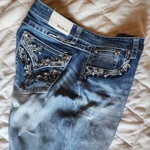 Embroidered Blue Jeans